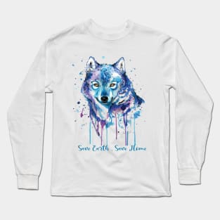 Save Earth, Save Home Design on shirts, hoodies, Laptop and phone covers Long Sleeve T-Shirt